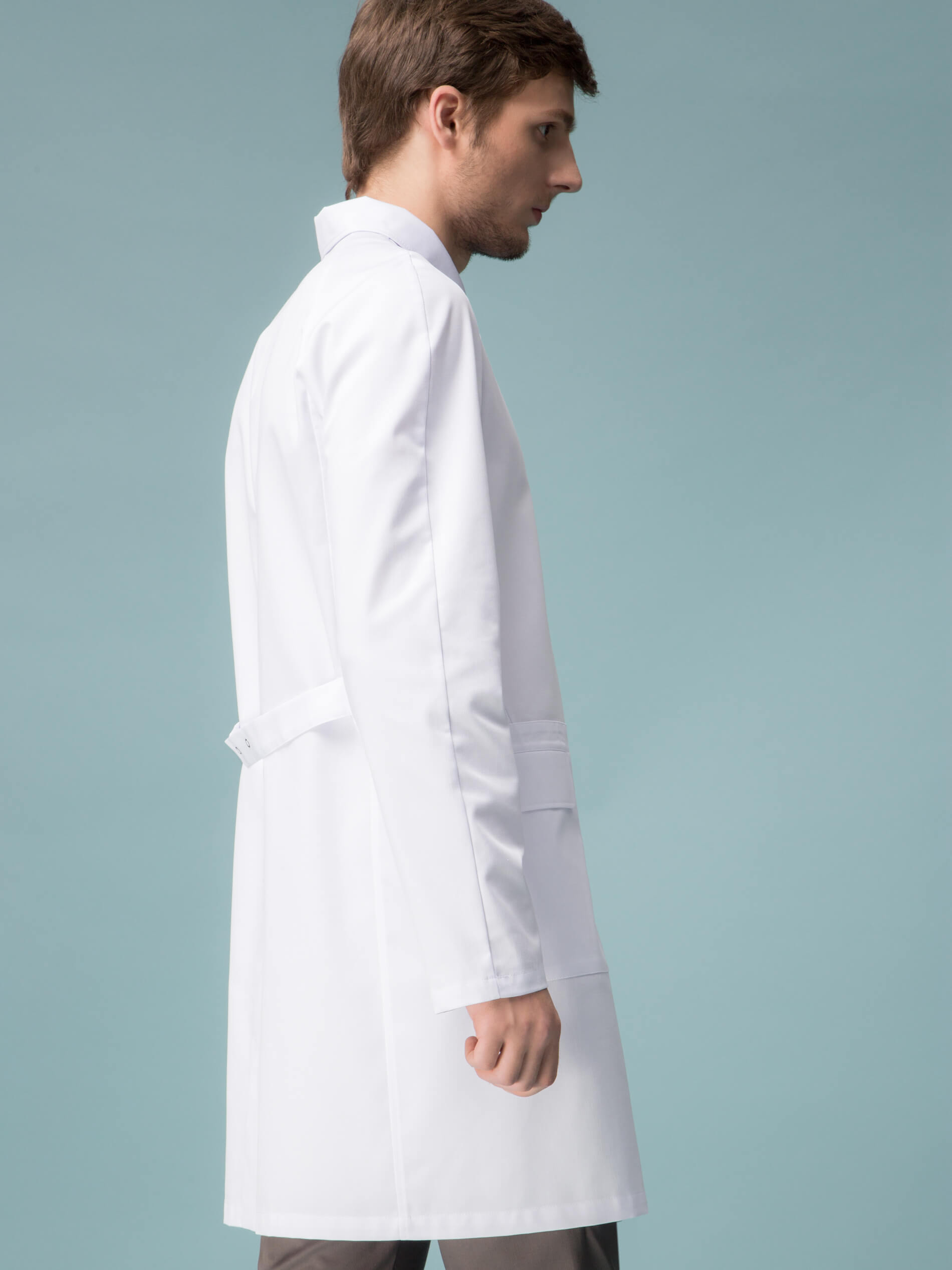 Белый халат медицинский мужской